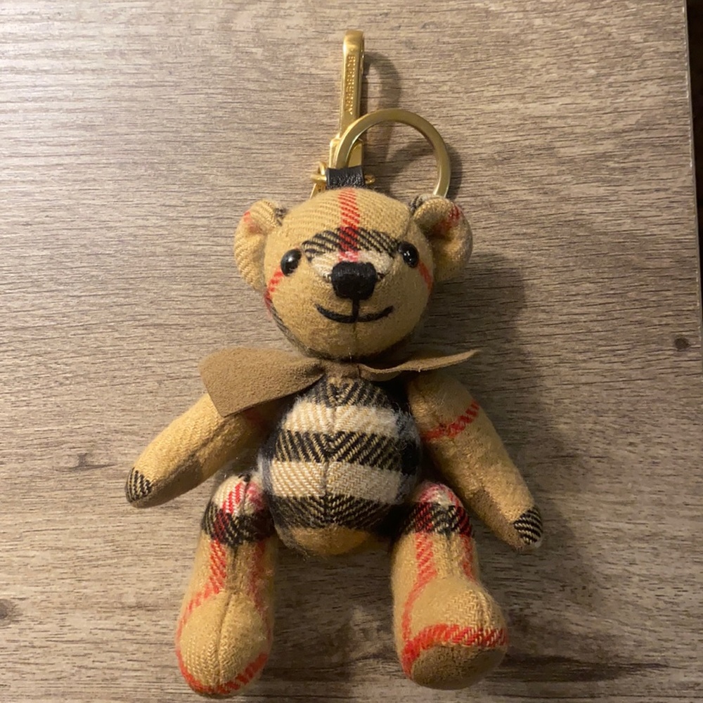 Burberry Thomas cashmere check bear charm
